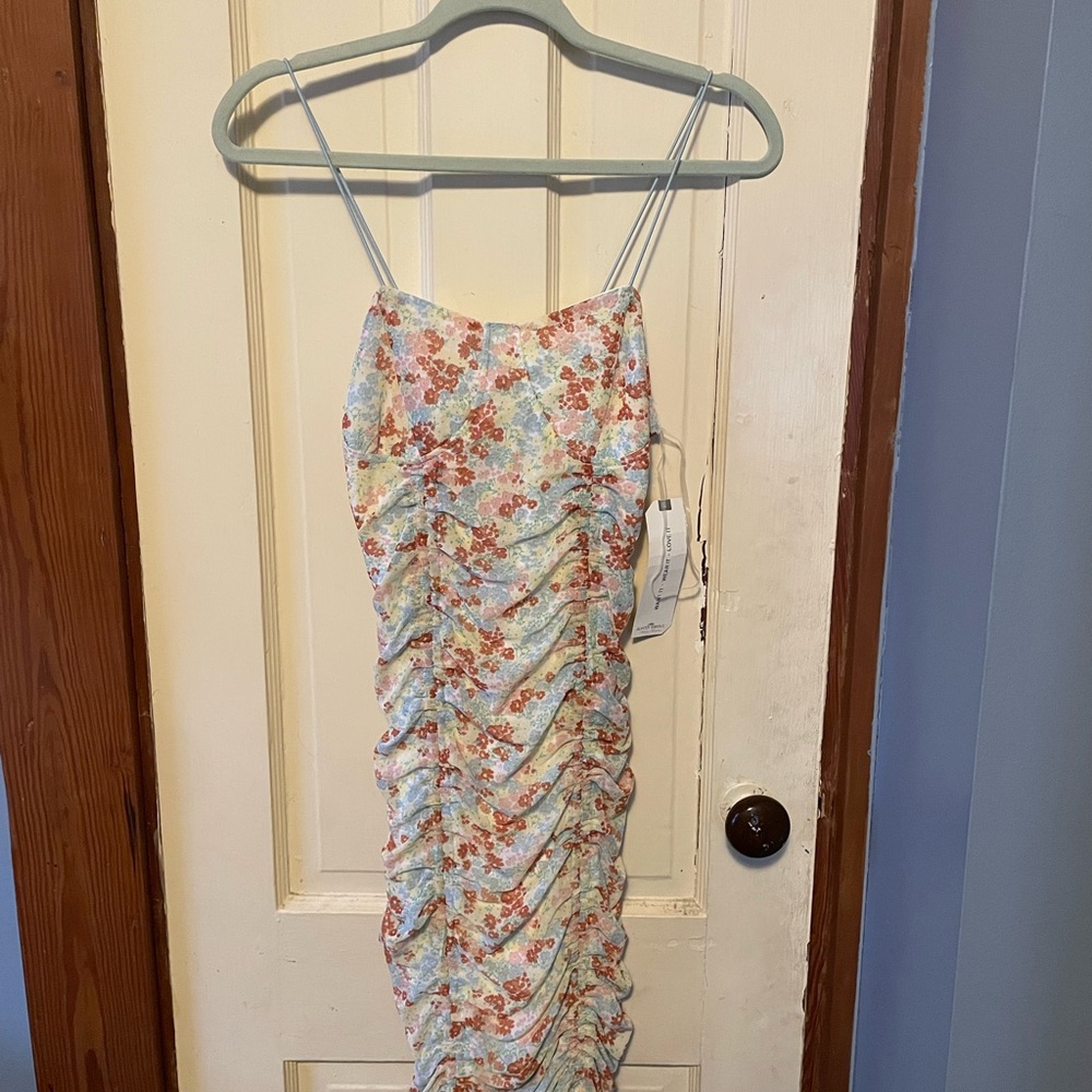 T.J.Maxx Floral Ruched Midi Dress